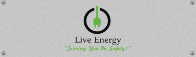 Energy-efficient electrical safety solutions with Live Energy branding, emphasizing safety and innovative power management.
