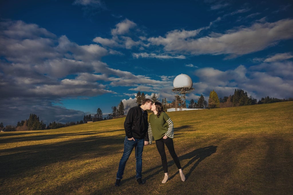 Engagement photos at Discovery park
