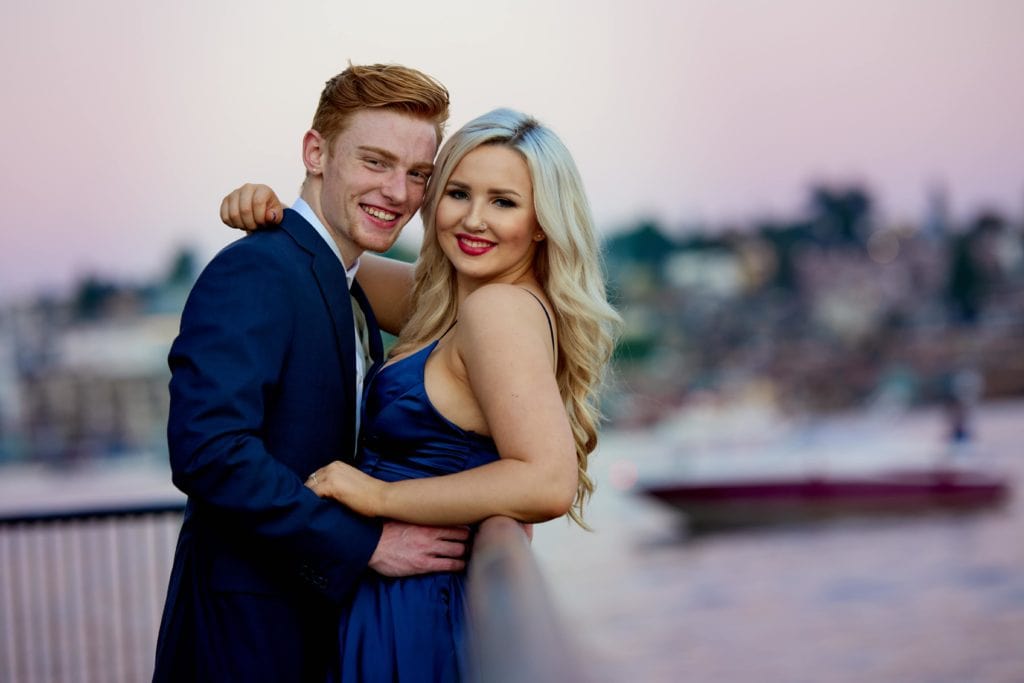 Couples engagement photos at Gas Work park