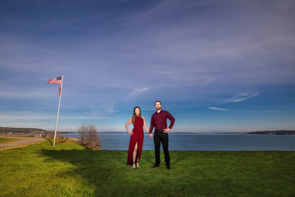Lin and Cameron have their engagement at Suquamish Dock