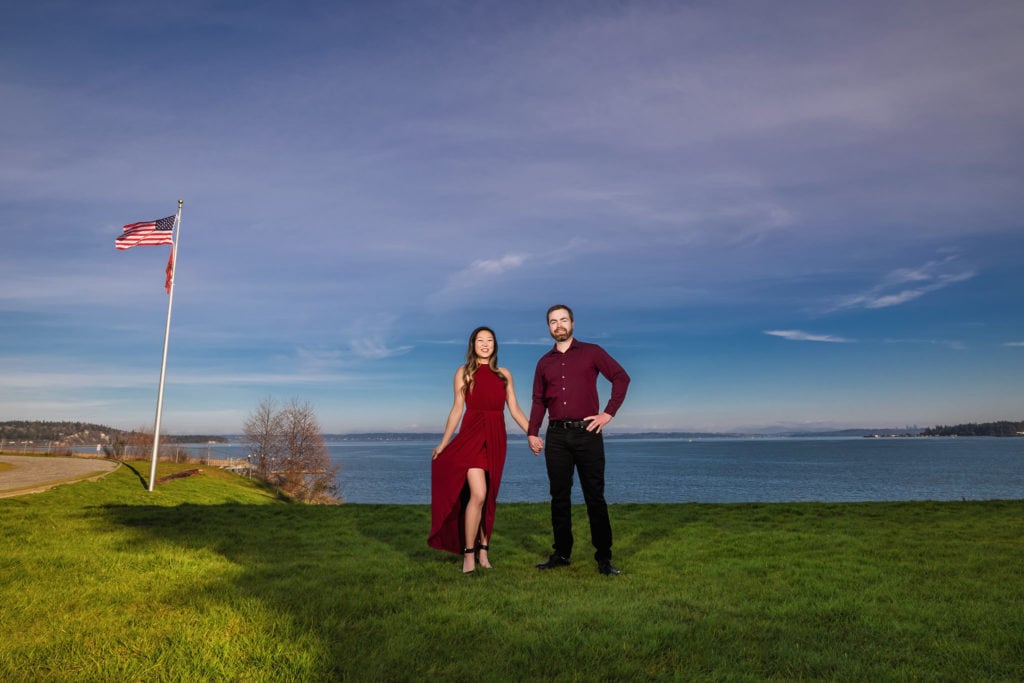 Lin and Cameron have their engagement at Suquamish Dock