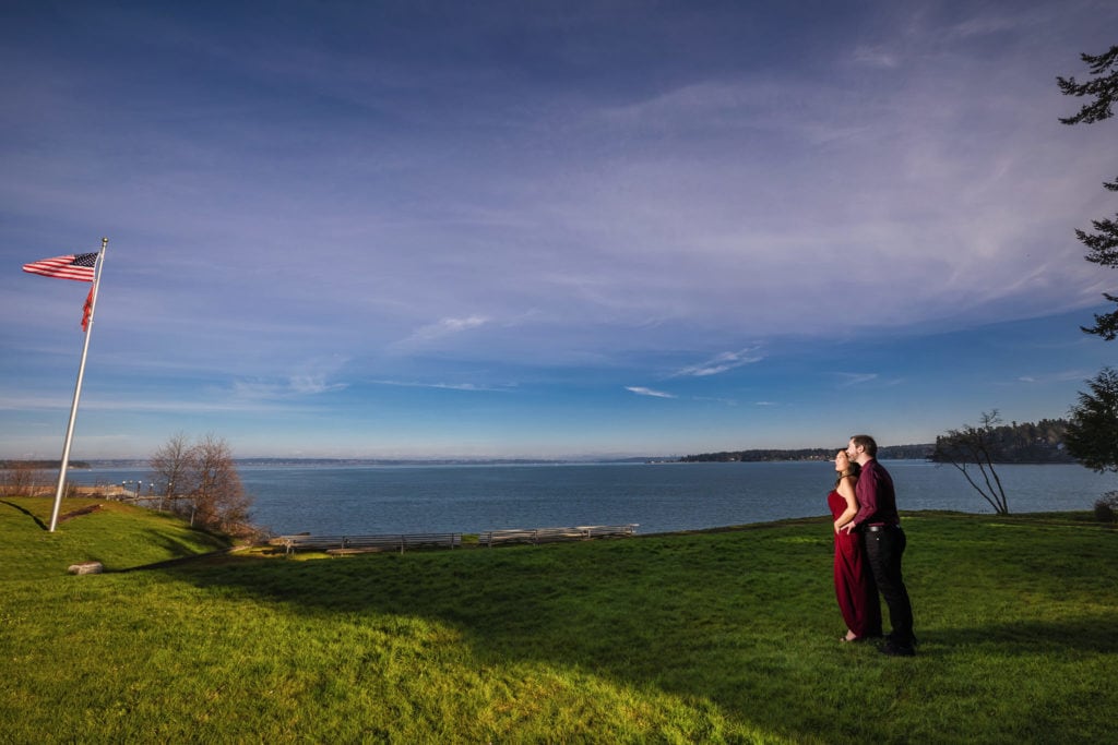 Lin and Cameron have their engagement at Suquamish Dock