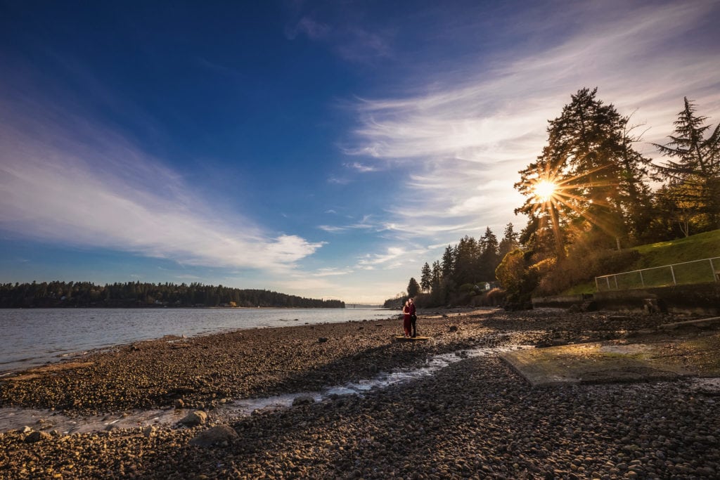 Lin and Cameron have their engagement at Suquamish Dock