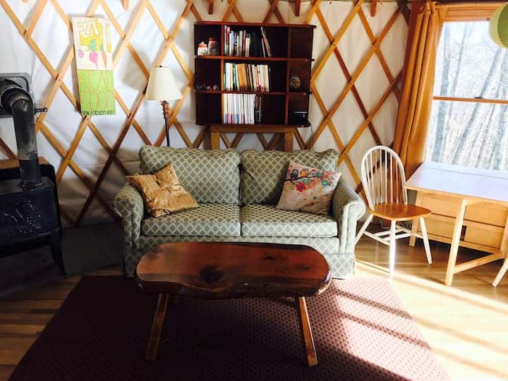 Couch pulls out to full size bed