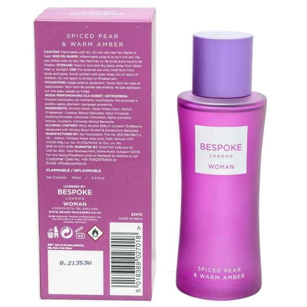 Spiced pear et warm amber parfum pour femme, parfum élégant et sophistiqué.