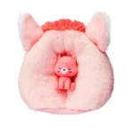 Lounnava peluche cochon et petit ours, complice adorable pour câlins et décoration enfant.