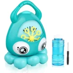 Horloge éducative en forme de nuage bleu avec lumières et sons, jouet interactif pour enfants.