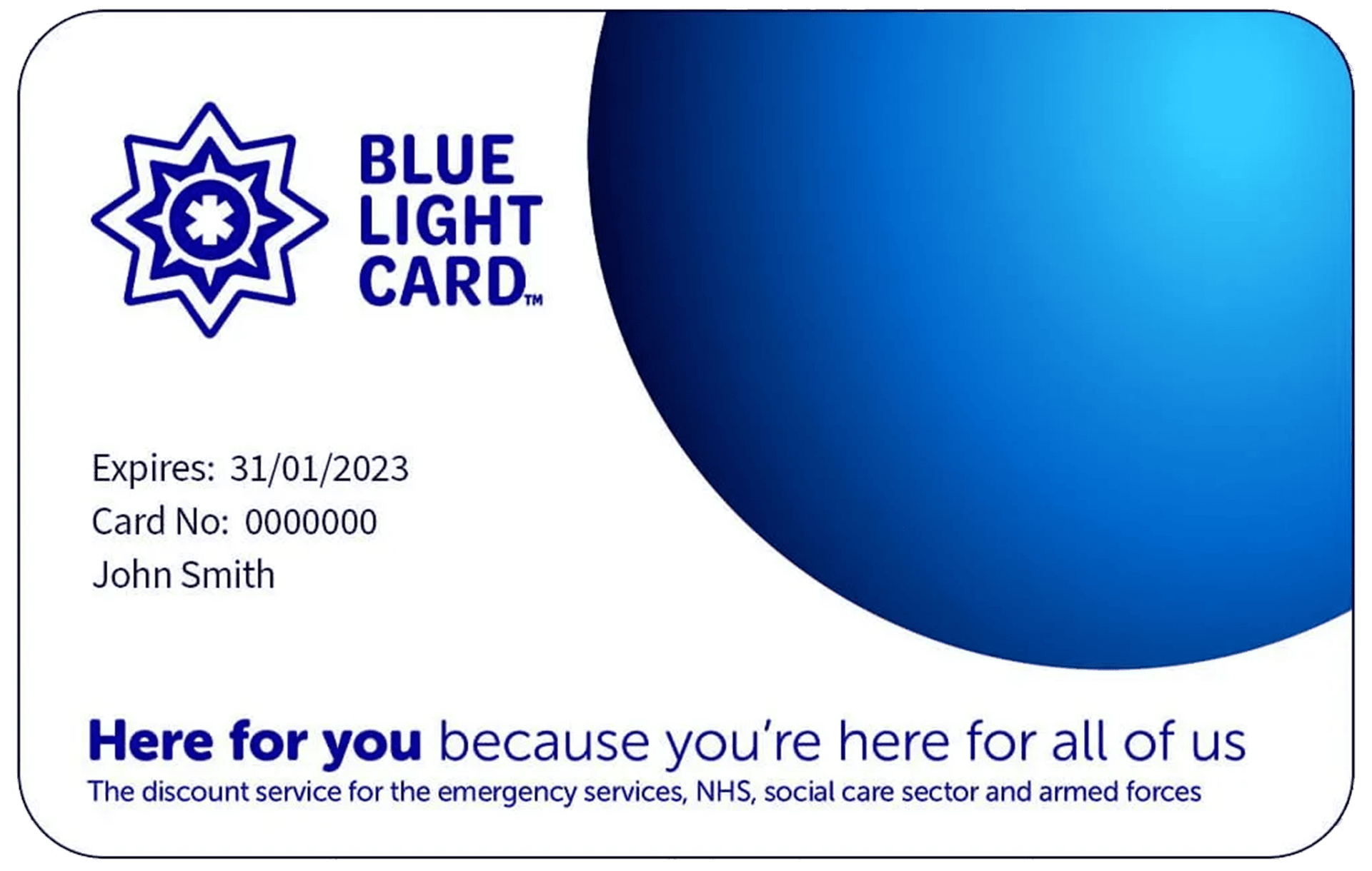 Blue Light Card for NHS and armed forces personnel at Loyal Specs East Ham opticians.
