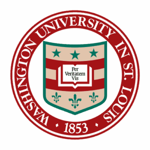 Washington University in St. Louis emblem promoting college consulting services and academic success.