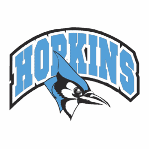 Blue Horkins mascot logo for college sports teams.