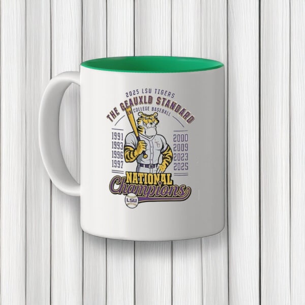 2025 LSU Tigers The Geauxld Standard Mug – 8x National Champions Baseball Mascot Cup