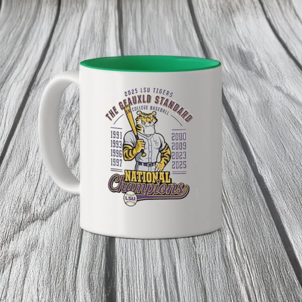 2025 LSU Tigers The Geauxld Standard Mug – 8x National Champions Baseball Mascot Cup