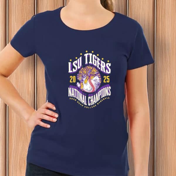 College Baseball Victory Tee, LSU Tigers 2025 National Champions Shirt