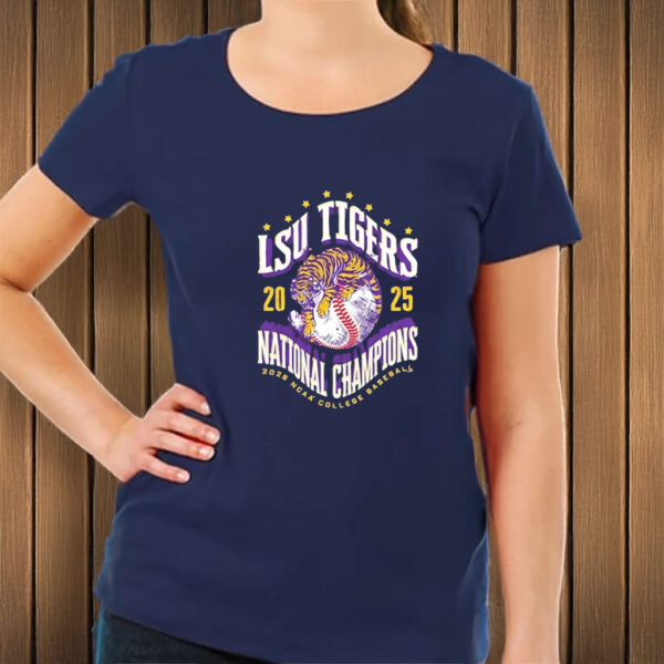 College Baseball Victory Tee, LSU Tigers 2025 National Champions Shirt