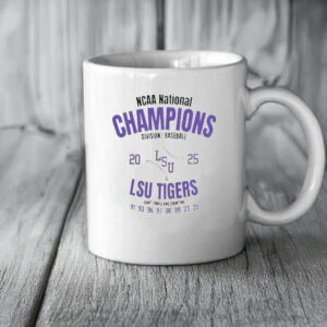 Division Baseball Victory – 8-Time Champs Coffee Cup, LSU Tigers 2025 National Champions Mug