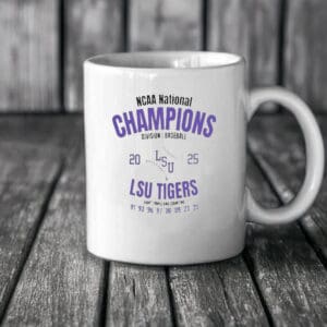 Division Baseball Victory – 8-Time Champs Coffee Cup, LSU Tigers 2025 National Champions Mug