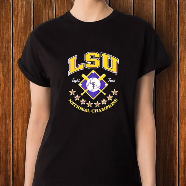 Eight-Time Champs Baseball Tee, LSU Tigers 2025 National Champions Shirt