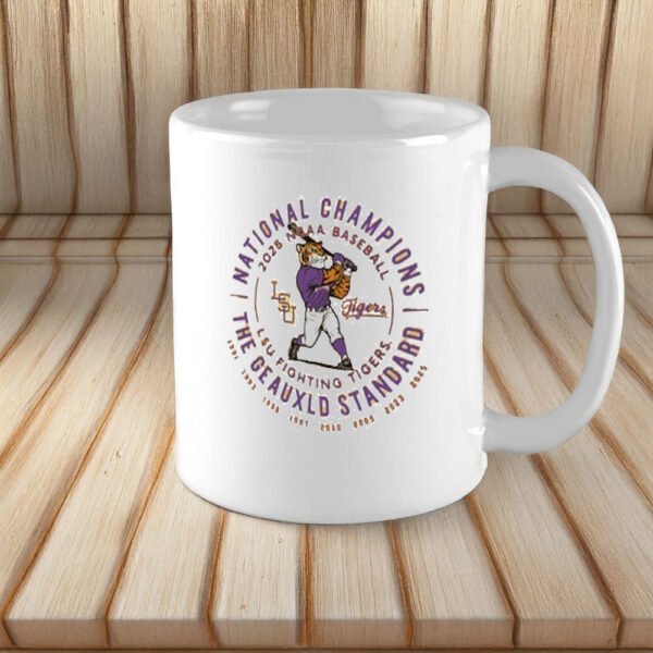 Geauxld Standard College World Series Baseball Cup, LSU Tigers 2025 National Champions Mug