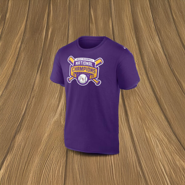 LSU 2025 National Champions Shirt – NCAA Baseball LSU Tigers Purple Tee