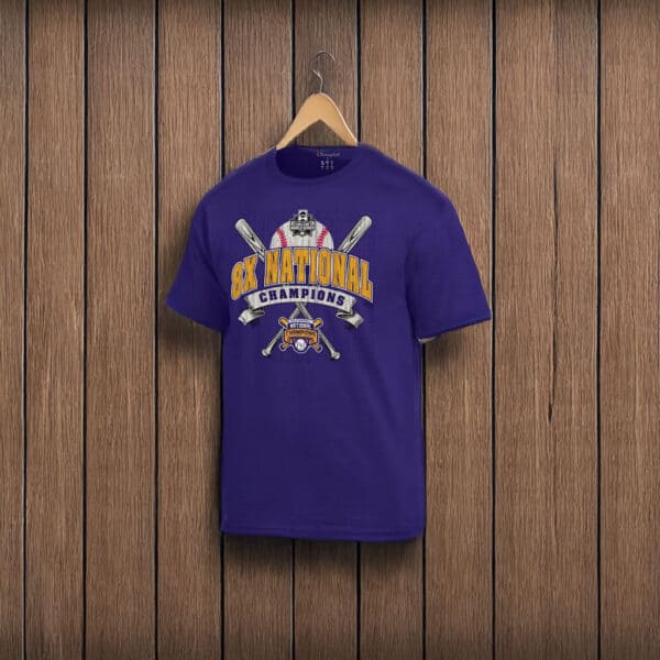 LSU 8X National Champions Shirt – NCAA College World Series Baseball Tee