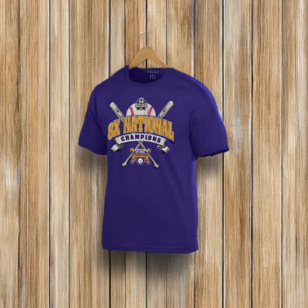 LSU 8X National Champions Shirt – NCAA College World Series Baseball Tee