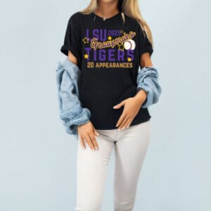 LSU Geauxmaha 2025 Shirt – 20 College World Series Appearances Tee