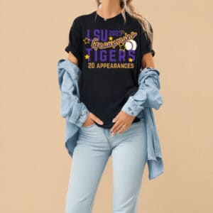 LSU Geauxmaha 2025 Shirt – 20 College World Series Appearances Tee