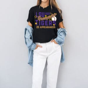 LSU Geauxmaha 2025 Shirt – 20 College World Series Appearances Tee