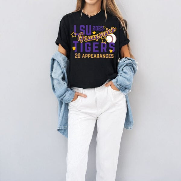 LSU Geauxmaha 2025 Shirt – 20 College World Series Appearances Tee