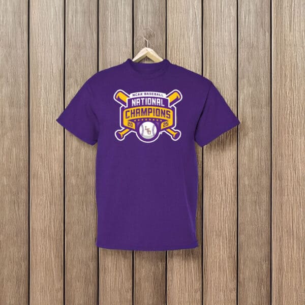 LSU Tigers 2025 CWS Baseball National Champions T-Shirt