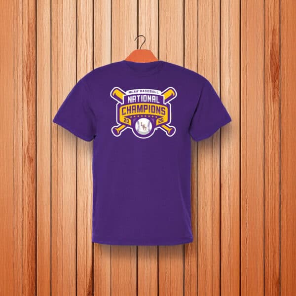 LSU Tigers 2025 CWS Baseball National Champions T-Shirt