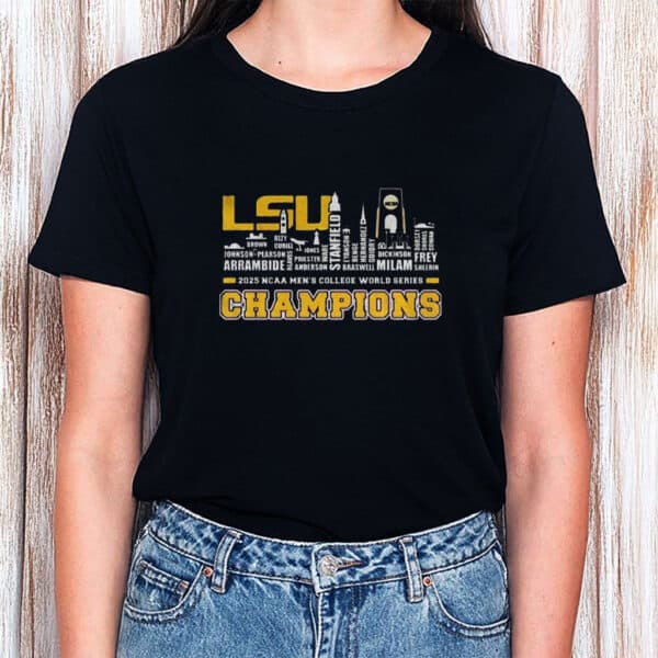 LSU Tigers 2025 NCAA Champions Skyline Shirt