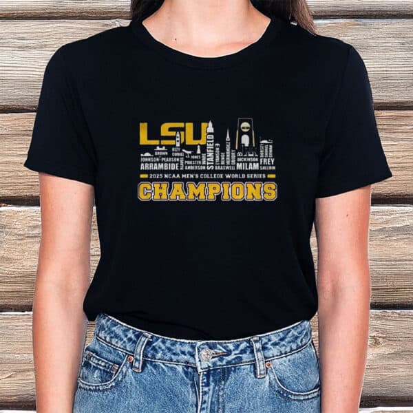 LSU Tigers 2025 NCAA Champions Skyline Shirt
