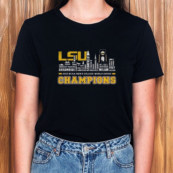 LSU Tigers 2025 NCAA Champions Skyline Shirt
