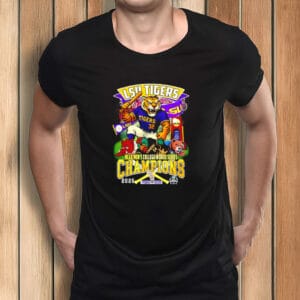 LSU Tigers 2025 NCAA Men’s College World Series Champions Mascot T-Shirt