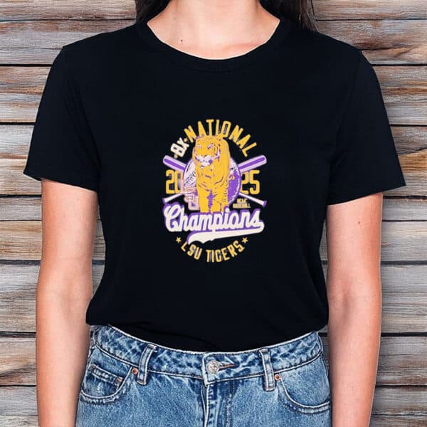 LSU Tigers 8X 2025 College World Series Champions Shirt
