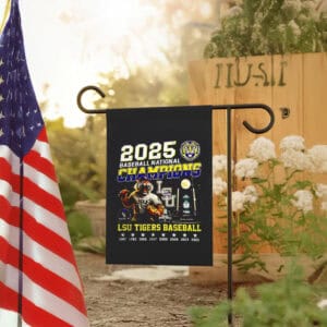 LSU Tigers Baseball 8X National Champions 2025 Flag