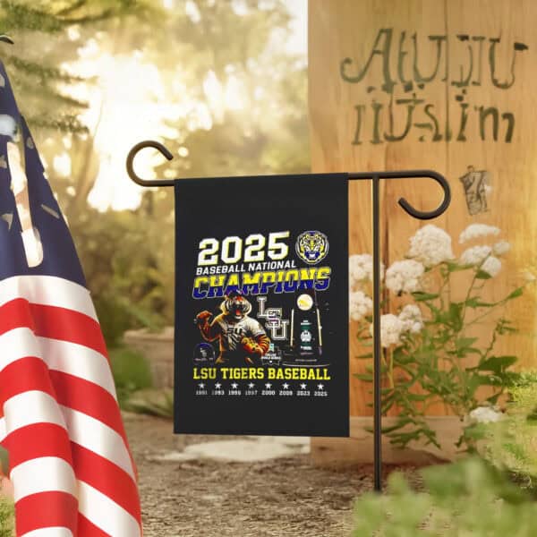 LSU Tigers Baseball 8X National Champions 2025 Flag