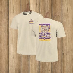 LSU Tigers Image One 2025 Baseball National Champions Pinstripe T-Shirt