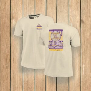 LSU Tigers Image One 2025 Baseball National Champions Pinstripe T-Shirt