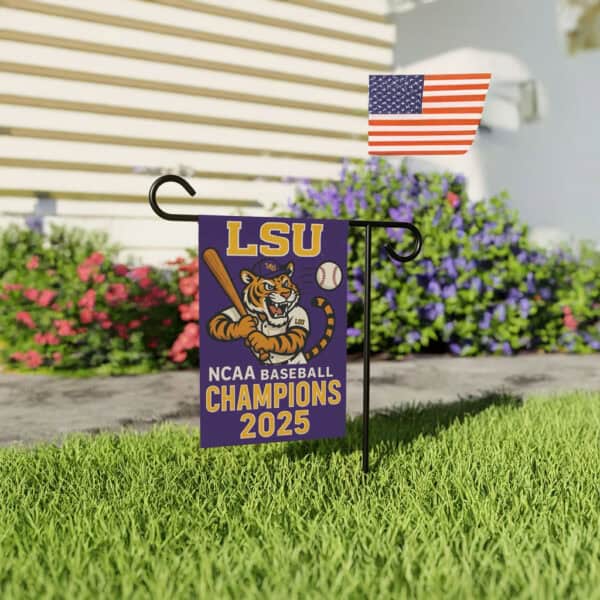LSU Tigers NCAA CHAMPIONS 2025 baseball yard flag