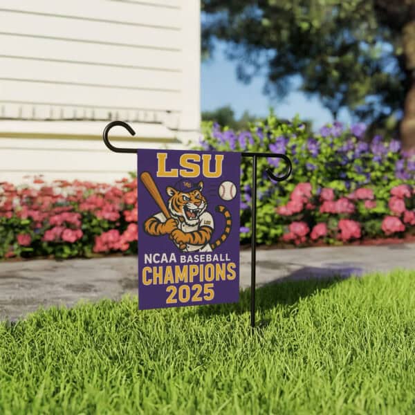 LSU Tigers NCAA CHAMPIONS 2025 baseball yard flag