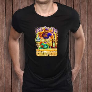 LSU Tigers NCAA Men’s College World Series 2025 Champions Mascot Shirt
