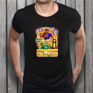 LSU Tigers NCAA Men’s College World Series 2025 Champions Mascot Shirt