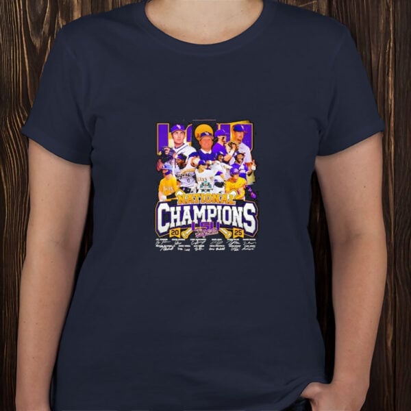 NCAA Baseball Victory Tee, LSU Tigers 2025 National Champions Signature T-Shirt
