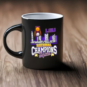 NCAA Baseball Victory with Team Names & Skyline Design, LSU Tigers 2025 National Champions Mug