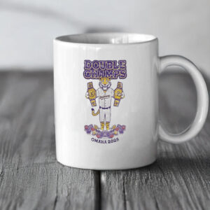 Omaha 2025 Louisiana Baseball Victory Cup, LSU Tigers Double Champs Mug