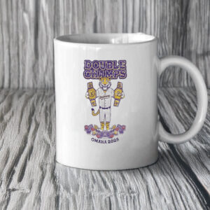 Omaha 2025 Louisiana Baseball Victory Cup, LSU Tigers Double Champs Mug