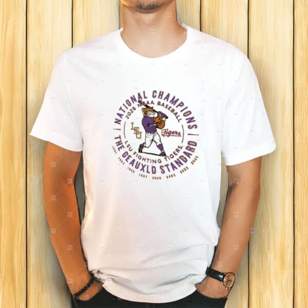 The Geauxld Standard College World Series Tee, LSU Tigers 2025 National Champions Shirt