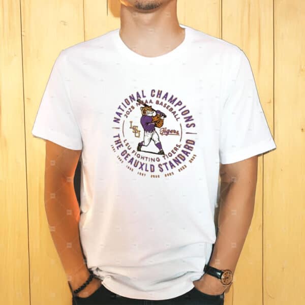 The Geauxld Standard College World Series Tee, LSU Tigers 2025 National Champions Shirt